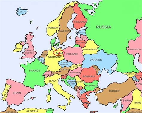 Germany on a Map of Europe